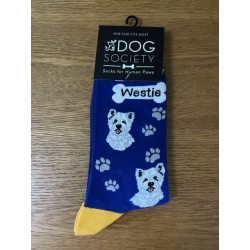 Sock Society Westie Royal Blue Socks