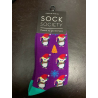 Sock Society Christmas Penguins Mauve Socks