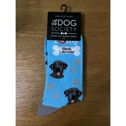 Sock Society Black Labrador Blue Socks
