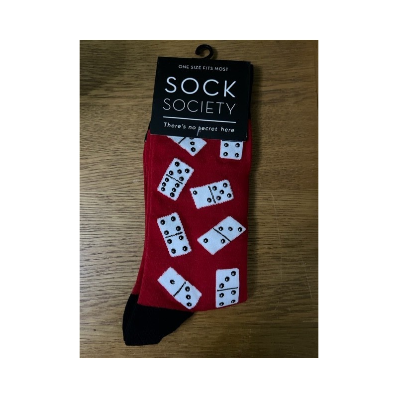 Sock Society Dominoes Red Socks