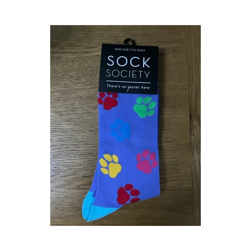 Sock Society Paw Prints Lilac Socks