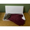 Equilibrium Boxed Gloves - Burgundy Leopard Cuff