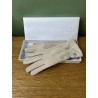 Equilibrium Boxed Gloves - Fleecy Two Button Trim Cream