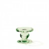 Green Glass Candle Holder and Small Dogs Pillar Candle