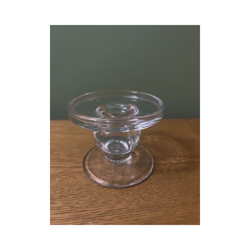 Free Standing Clear Glass Candle Holder