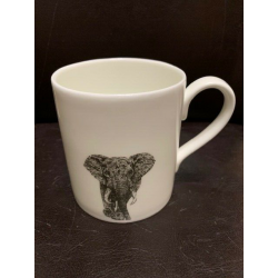 Little Weaver Arts Elephant Standard White Mug