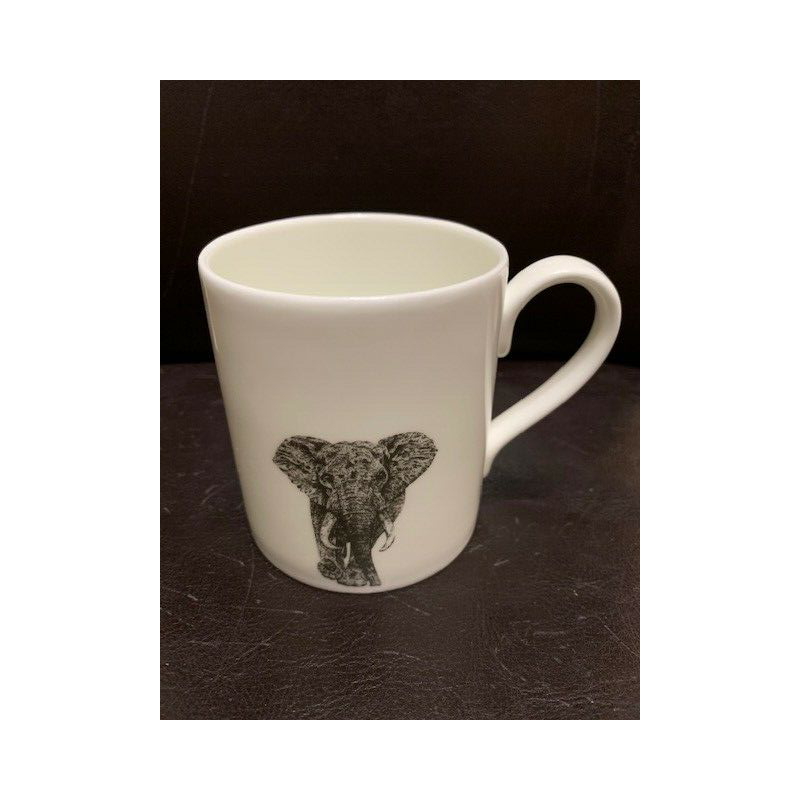 Little Weaver Arts Elephant Standard White Mug