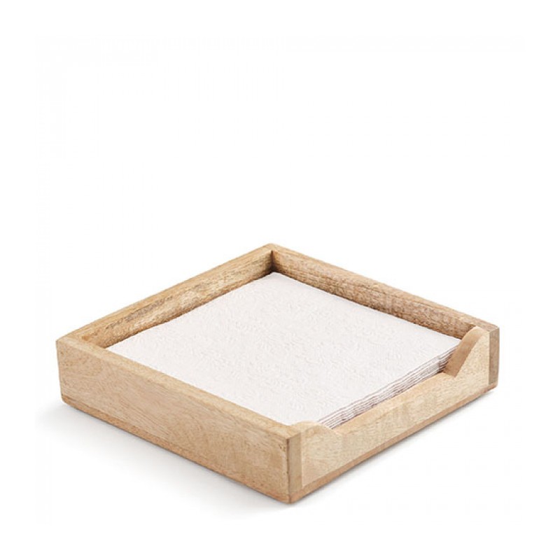 Ambiente Wooden Nature Square Napkin Holder