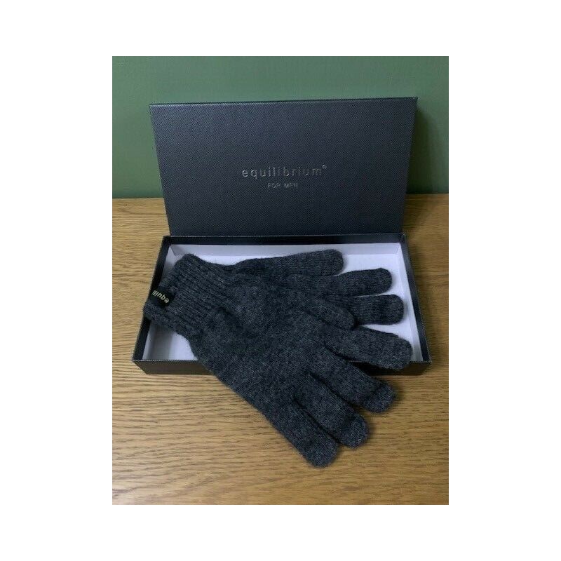 Equilibrium Boxed Gloves - Mens Knitted Grey