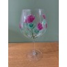 Arty Balloon Gin Glass Hand Painted Thistle