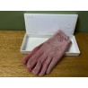 Equilibrium Boxed Gloves -Pearl Detail Chenille Pink- Boxed