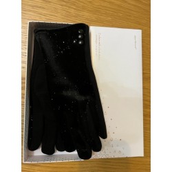 Equilibrium Boxed Gloves -Glitter Velvet Black - Boxed