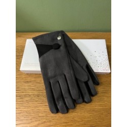 Equilibrium Boxed Gloves -Two Tone Button Grey - Boxed