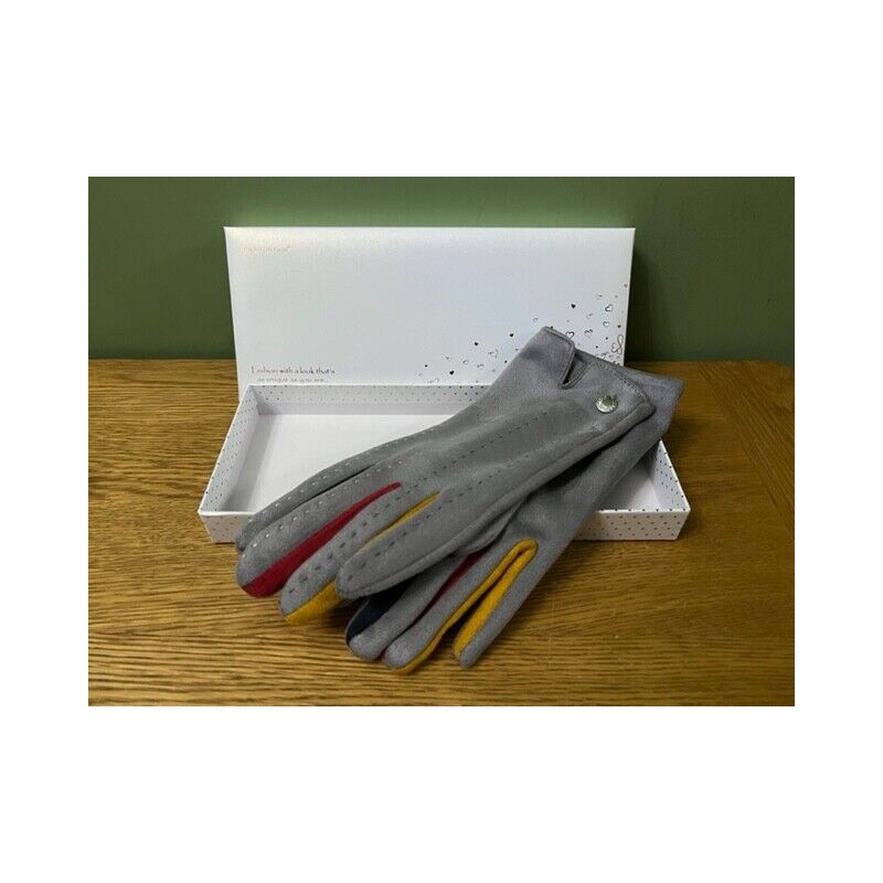 Equilibrium Boxed Gloves -Stitched Coloured Fingers Grey - Boxed