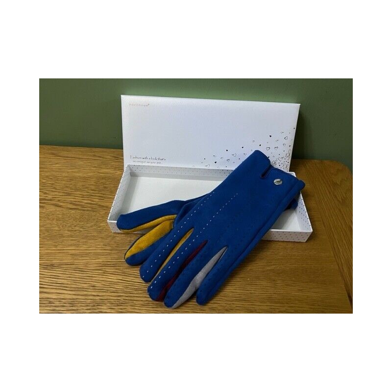 Equilibrium Boxed Gloves -Stitched Coloured Fingers Blue - Boxed