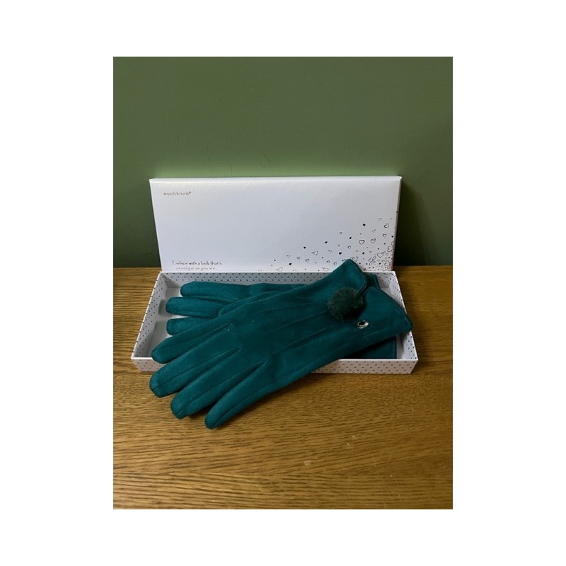 Equilibrium Boxed Gloves -  Pom Pom Jade - Boxed