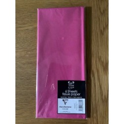 Plain Fuchsia Pink 6 Sheets Tissue Paper