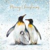 Help Charity Christmas Card pack of 8 Penguin Family