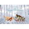 Help Charity Christmas Card pack of 8 Sledging Dogs