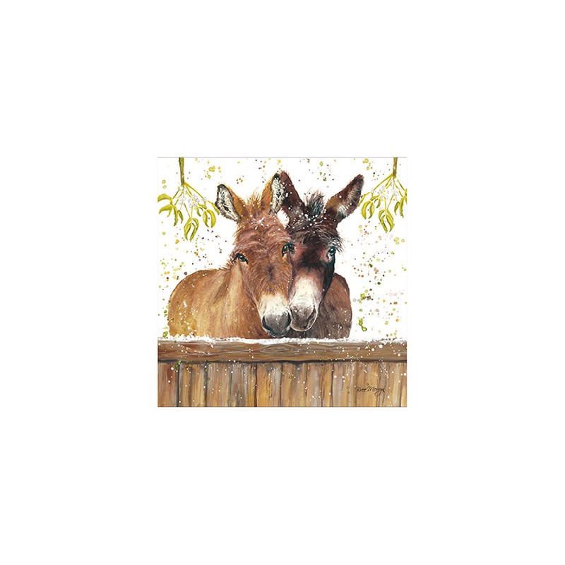 Bree Merryn Christmas Card - Digby and Dylan Donkeys