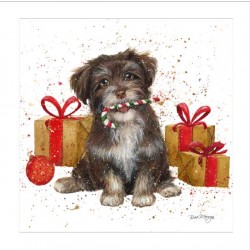 Bree Merryn Christmas Card - Scamp and Presents
