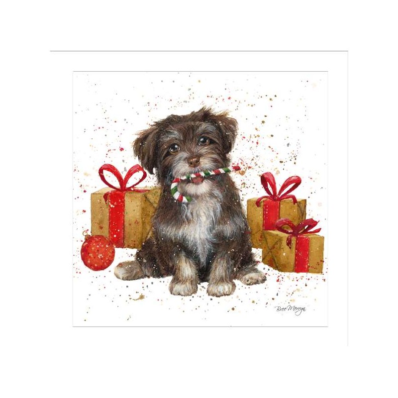 Bree Merryn Christmas Card - Scamp and Presents