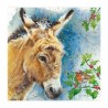 Bree Merryn Christmas Card - Dobbin Donkey & Robin