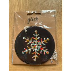 Charcoal Snowflake Tags By Glick