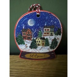 Snow Globe Christmas Tags By Glick
