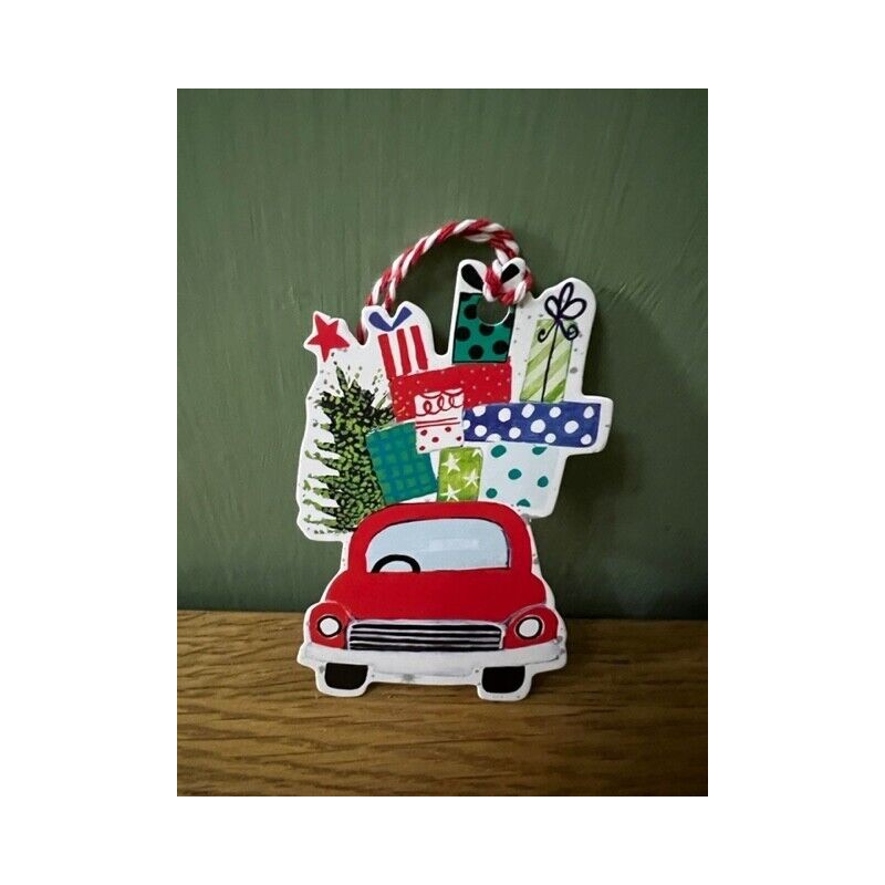 Car with Presents Christmas Tags By Glick