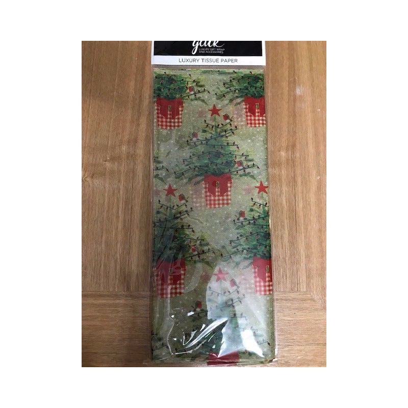 Christmas Fir Trees Luxury Tissue Paper 4 Sheets
