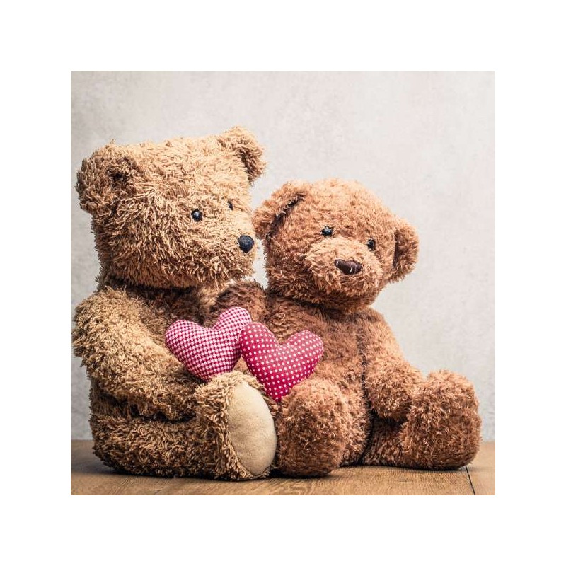 Cube Blank Greeting Card Two Hearts