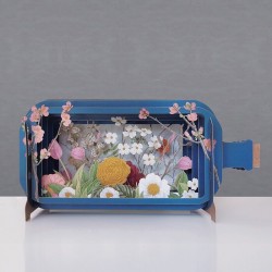 Message in a Bottle 3D Greeting Card - Blossom