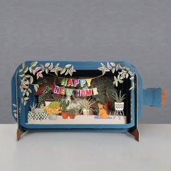 Message in a Bottle 3D Greeting Card - New Home