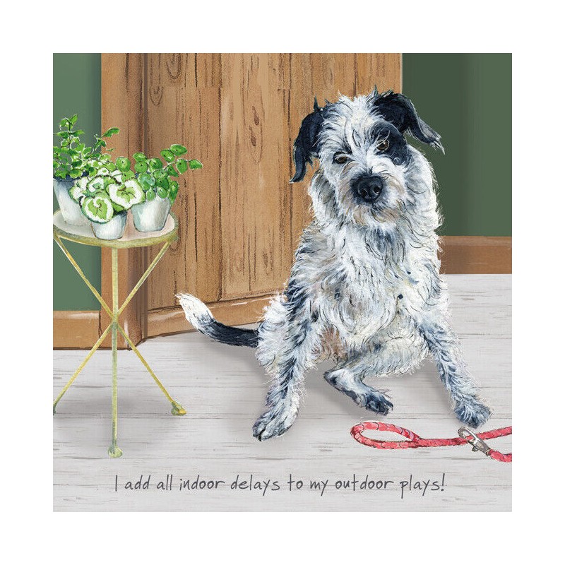 Indoor Delays- Digs and Manor Little Dog Company Card