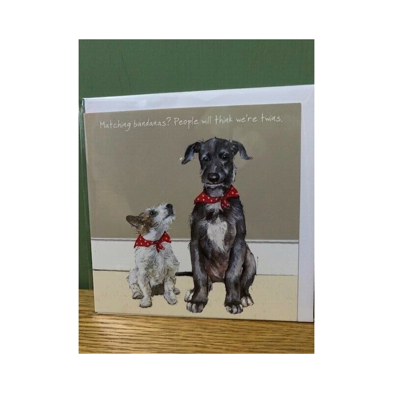 Twins - Digs and Manor Little Dog Company Card