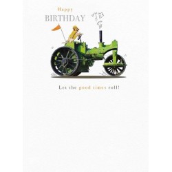 Steam Roller Birthday Card