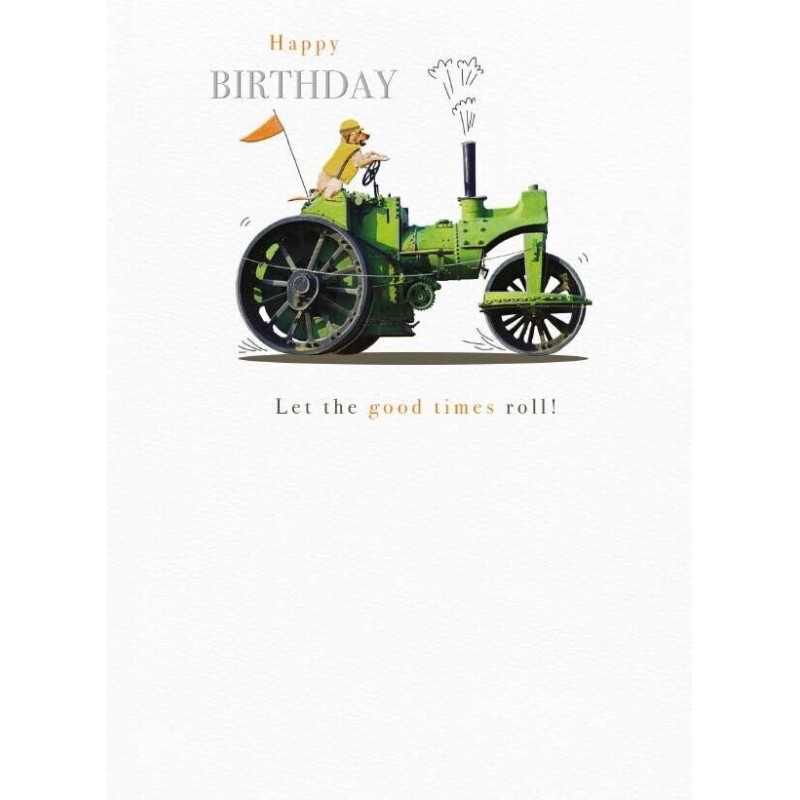 Steam Roller Birthday Card