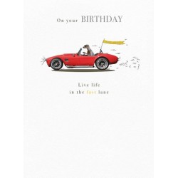 Sports Car Birthday Card