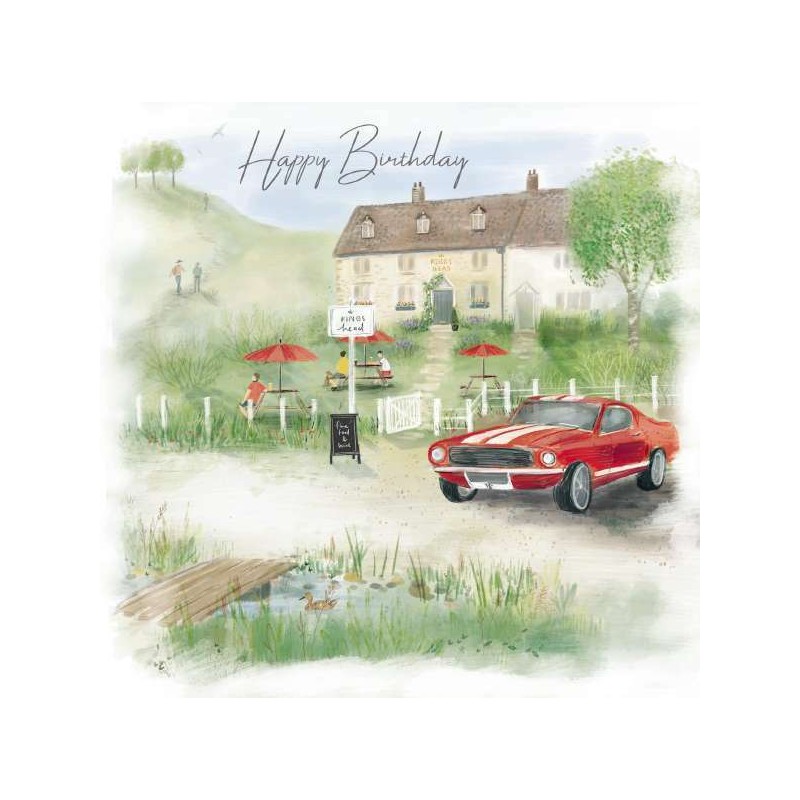 Country Pub Birthday Greeting Card