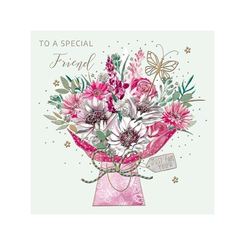 Flower Bouquet to a Special Friend Blank Card