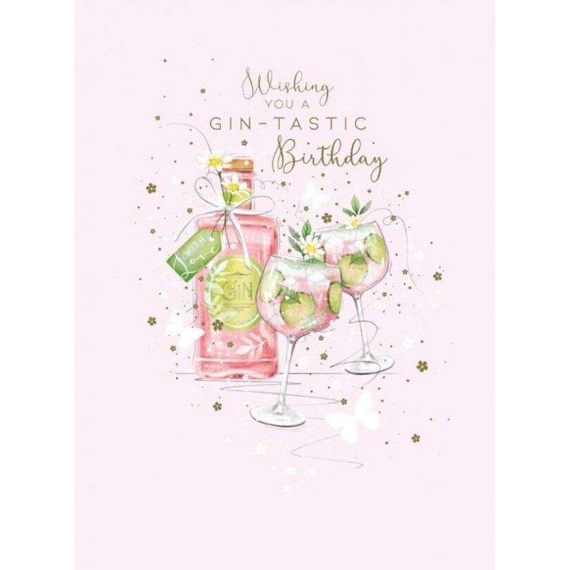 Gin and Lime Birthday Card