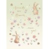 Rabbit and Flowers Friend Birthday Card