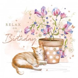 Blush Cat Birthday Greeting...