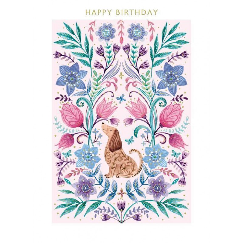 Mandala Dog Birthday Card