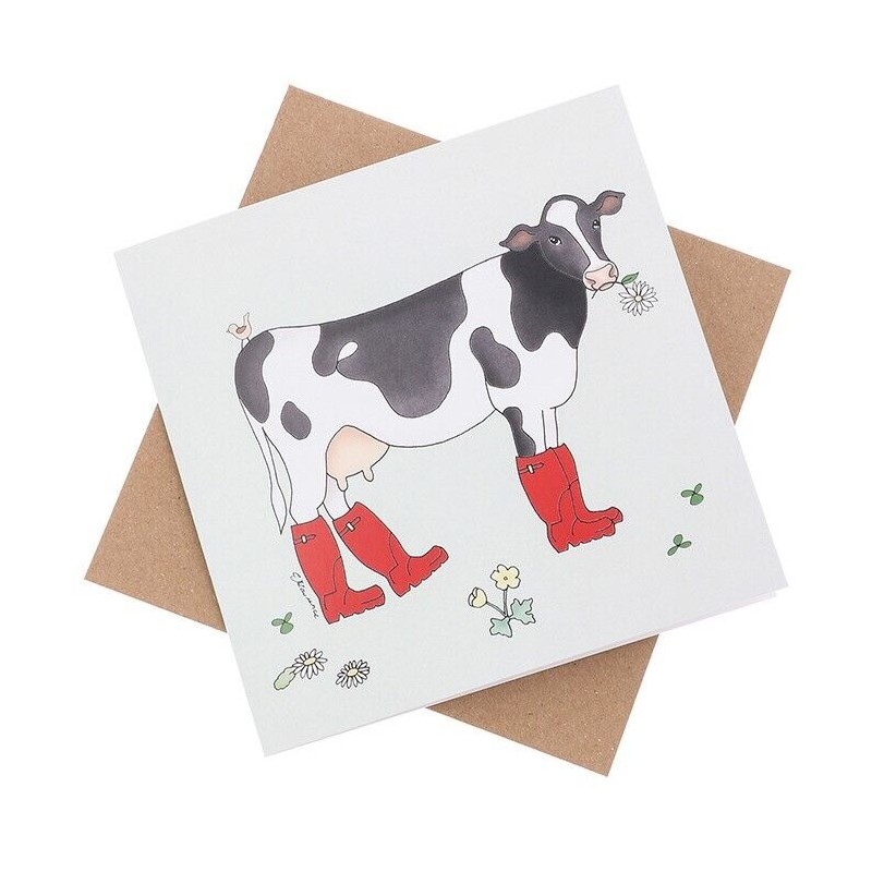 Emma Lawrence Blank Greeting Card Curious Cow