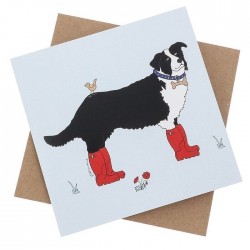 Emma Lawrence Blank Greeting Card Clever Collie