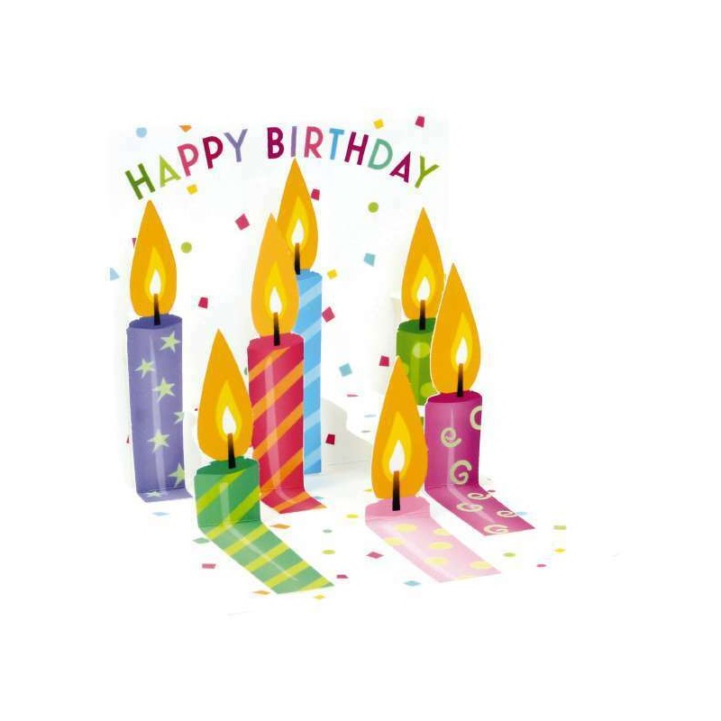 Mini Pop-Up Birthday Greeting Card - Candles