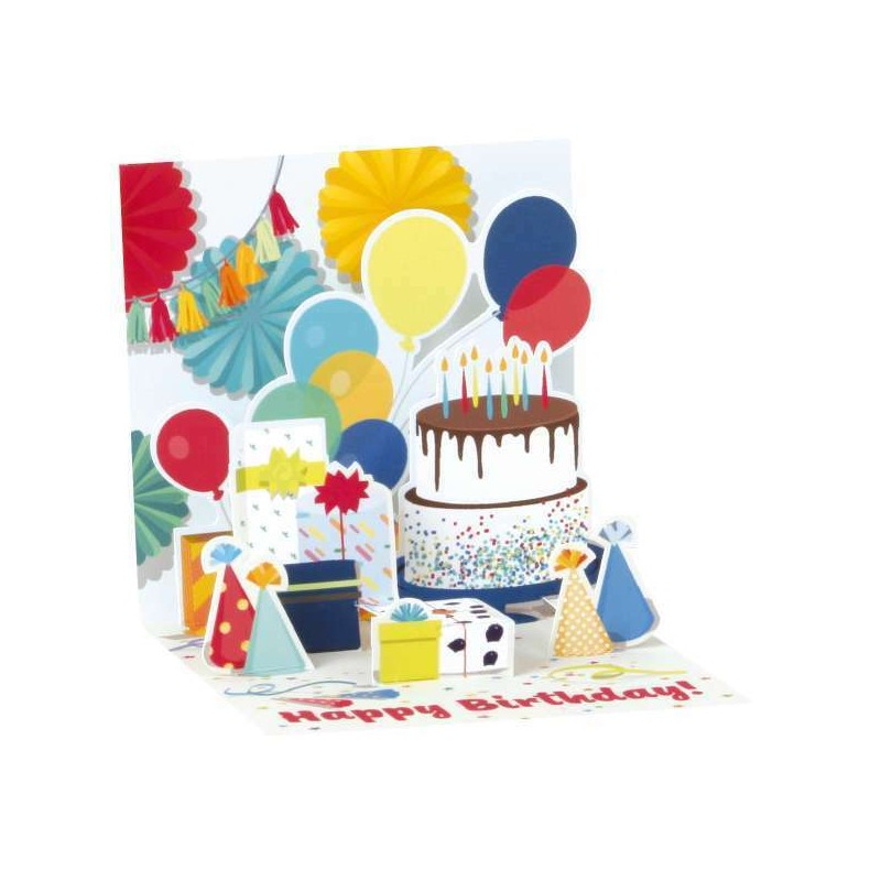Mini Pop-Up Birthday Greeting Card - Birthday Cake
