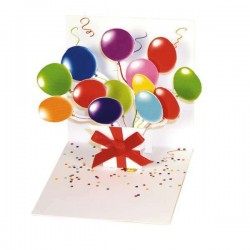 Mini Pop-Up Greeting Card - Balloons